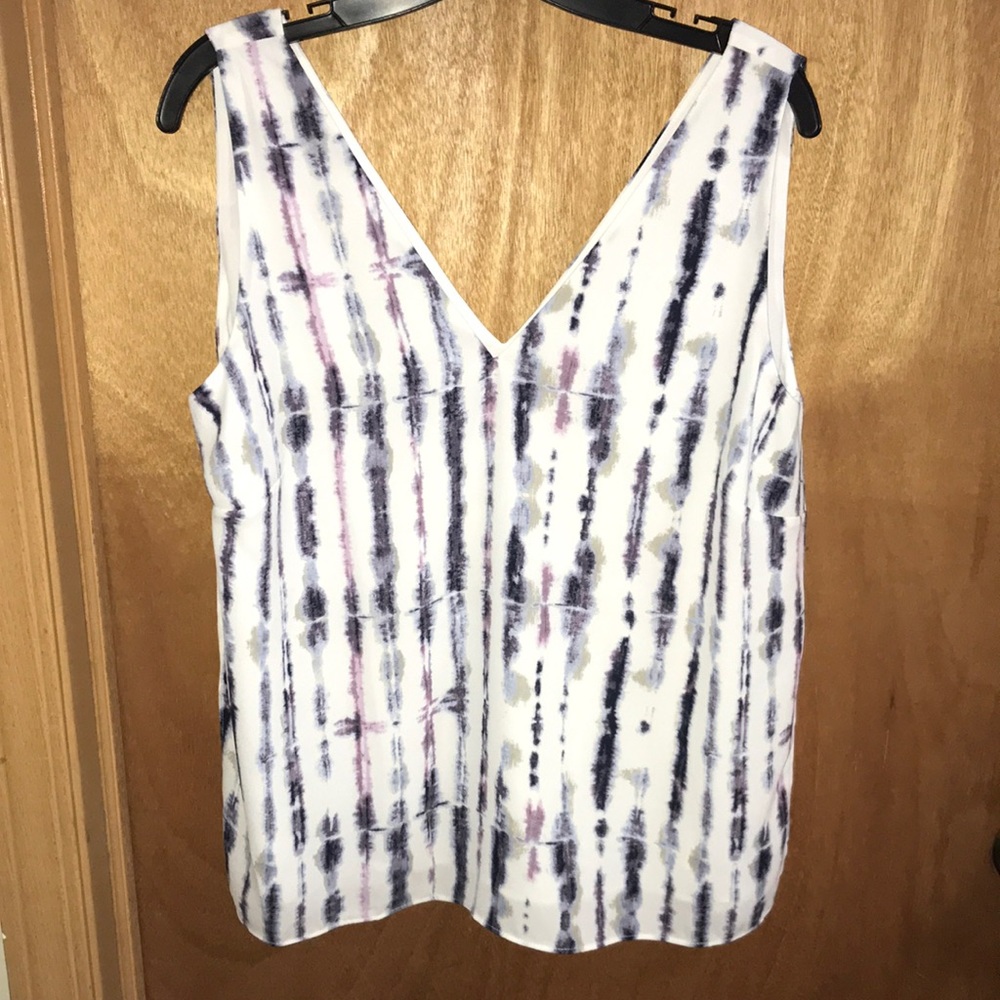 The Limited sleeveless tank blouse blue tie-dye sz XL